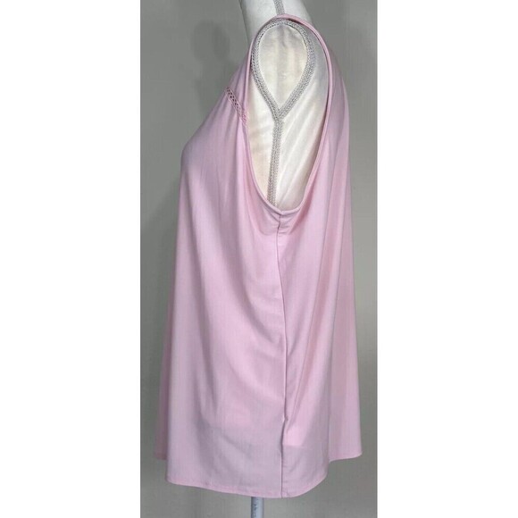 Kasper Cap Sleeveless Knit Cami with Keyhole Neck Plus Size 1X (14/16) - Picture 8 of 11